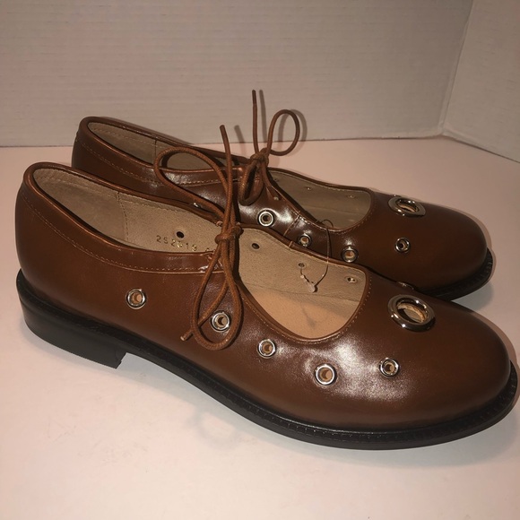 New All Black x Free People Ms. Reinforcer Studded Tie Mary Jane Flats 41 - Picture 6 of 7